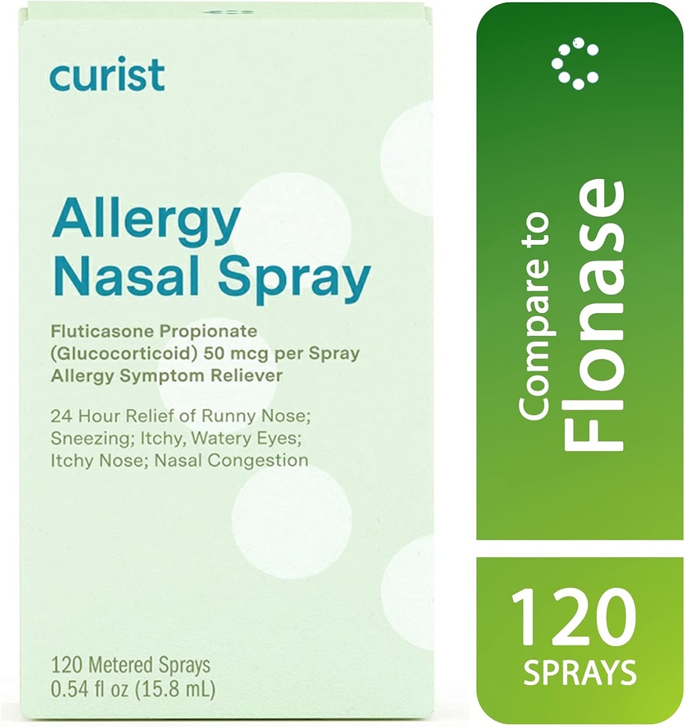 Curist Allergy Spray (120 Sprays per Bottle) 50 mcg Per Spray - Daily Allergy Spray