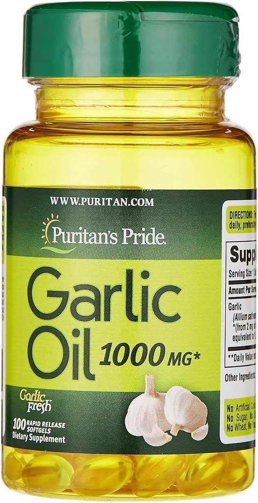 Puritan's Pride Knoblauch Öl 1000 mg 100 Softgels
