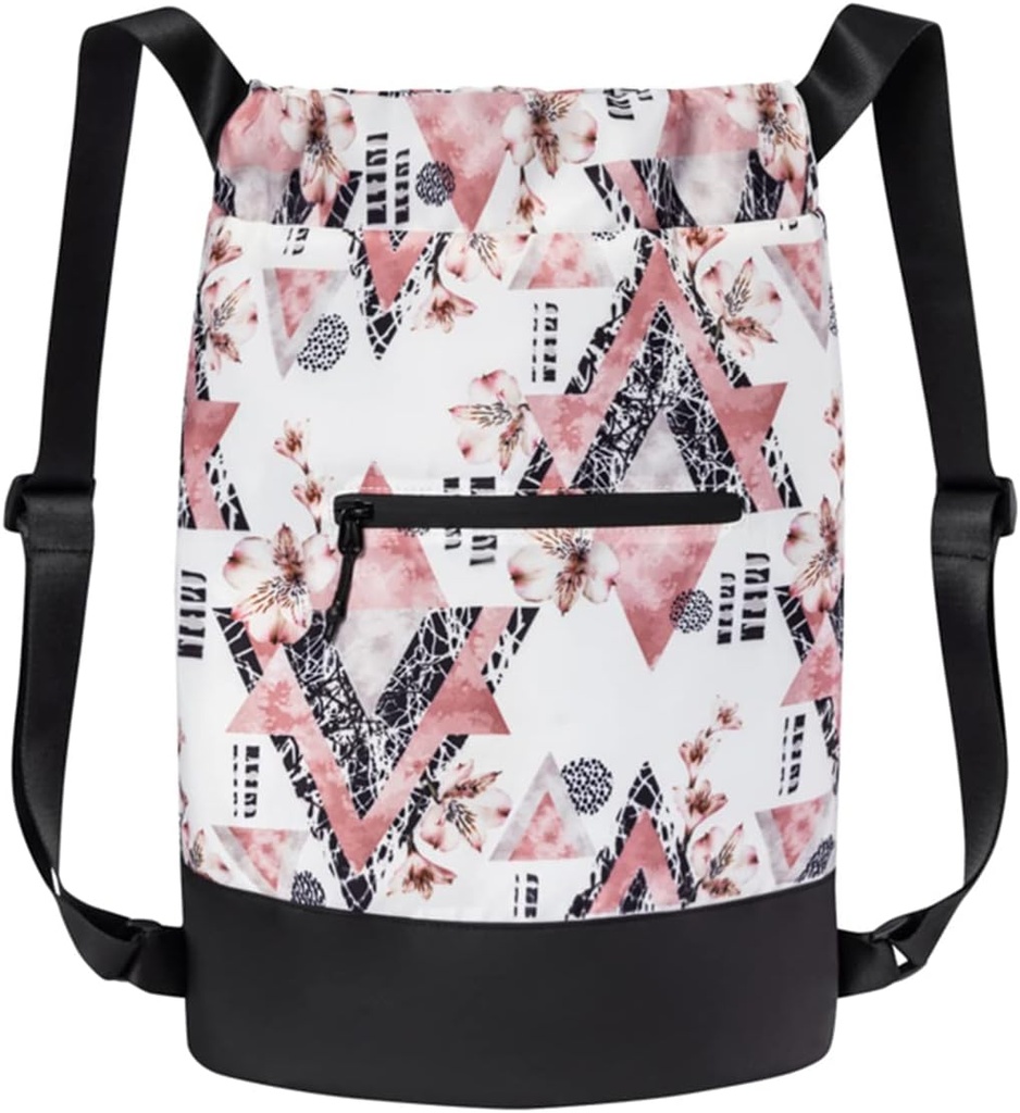 GOMOYO Flex Cinch Drawstring sac de gymnastique pour les femmes Moderne Floral Designs Graphiques: Durable Gym léger Cinch Sac à dos: 18" x 14" x 7"