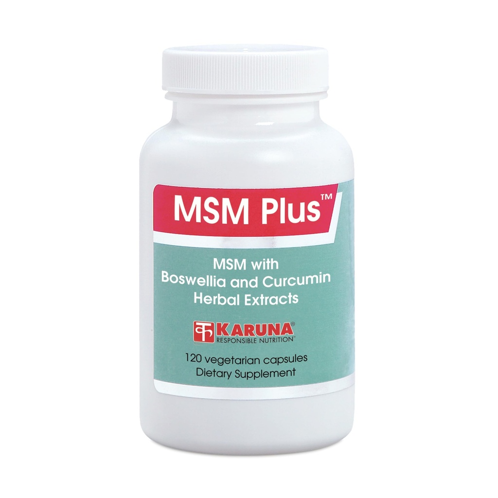 Karuna MSM Plus | 120 Vegetarische Kapseln | MSM 1125mg, Boswellia 350mg, Curcumin 200mg