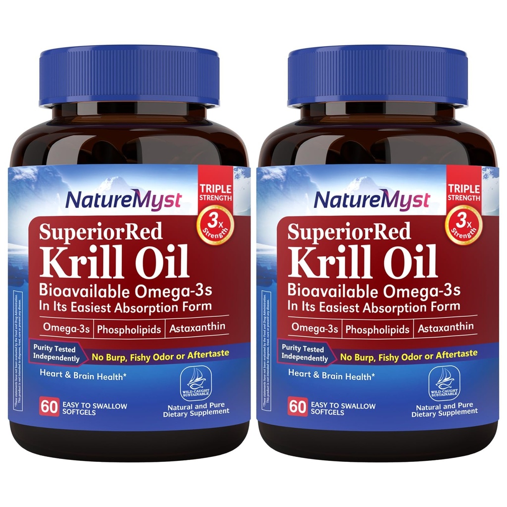 Antartico Krill olio 1000 mg Softgels, Krill olio Omega-3s, EPA, DHA, Astaxanthin & Phospholipids, salute del cuore, 120 softgels, non OGM, nessun glutine, fatto negli Stati Uniti