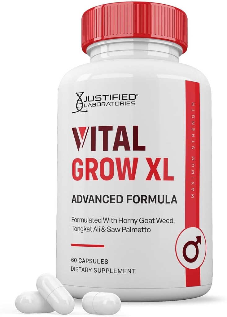Gerechtigte Laboratorien Vital wachsen XL Pillen 1484MG Erweiterte Formel proprietäre Mischung für Männer Gesundheit 60 Kapseln
