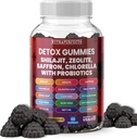 Zucker Free Zeolite Detox Gummies Shilajit Saffron Probiotics Chlorella Psyllium Husk Saffron Senna Blatt Magnesium Citrate Zink Milch Thistle Heavy Metal Kinder Erwachsene Energie und Fokus