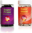 Fungiments Suppléments de champignons, Digestion/Immunity Bundle, Super Prune 30 Compte Gummies + Super Shield 60 Capsules de compte