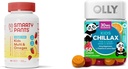 SmartyPants Kids Multivitamin Gummi, Sugar Free: Omega 3 (ALA) & OLLY Kinder Chillax, Magnesium Gummies Plus L-Theanin, Zitronenbalsam, Kalm Chews für Kinder 4+, Sherbet Flavor - 50 Count (Pack mit 1)
