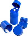 EZY DOSE 3 scomparti Pillola Crusher, Cutter e Grinder, Uso quotidiano, Pillole di taglio sicuro, Vitamine, Compresse, Accurata e facile taglio, Lama in acciaio inossidabile, Coppa di bevatura rimovibile, Blu, BPA Free