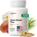 Nourished AndroEase Plus - Vegan Hormone Balance per le donne - Zinc, Reishi, Green Tea e Saw Palmetto per le donne - per l'energia, la vitalità, i capelli facciali e il benessere quotidiano - 60 capsule, Made in USA
