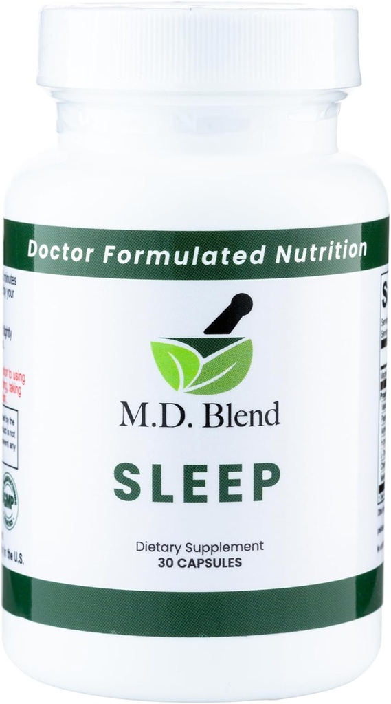 Schlaf - Natürliche Beilage mit L-Theanin, Ashwagandha, Magnesium, Valerian Root, Melatonin - Non-Habit Forming Formel für Tiefschlaf & Verjüngende Erholung - 90 Kapseln