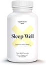 Sleep Well Natural Sleep Aid – Non-Habit Formel Supplement für Erwachsene w/Magnesium, L-Theanine, GABA & Serotonin – Sleep Support Supplement für Erwachsene (60 Kapseln, 30 Portionen)