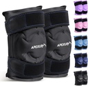 APEXUP Ice Pack für Knieschmerzen Relief, große wiederverwendbare Wrap nach Chirurgie, Flexible Gel Cold Pack für Verletzungen, Schmerzen Relief für Rücken, Schulter, Ellbogen, Knöchel und Bein (Schwarz, L, 2PK)