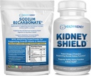 Bio-Natrium-Bicarbonat Alkali-Ergänzung 1.5LBS + Nierenschild 120 Caps Nieren-Ergänzung zur Unterstützung normaler Nierenfunktion