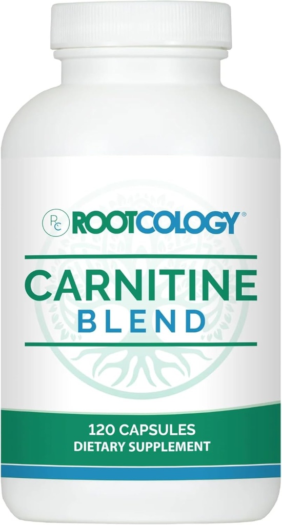 Rootcology by Dr. Izabella Wentz | Carnitine Blend | L-Carnitine & Acetyl-L-Carnitine Formula | Ideal for Vegetarians | 120 Capsules