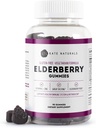 Kate Naturals Elderberry Gummies mit Vitamin C und Zink für Erwachsene & Kinder. Tasty Sambucus Elderberry Gummies für Immununterstützung (90 Gummi, 45 Tage Versorgung)