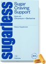 Sugarless Stop Zucker Cravings Supplement, Natürliche Curb Appetit und Zucker Suppressant Formel Support w/Chromium Picolinate + Berberine Supplement, Non-GMO Hunger Suppressant für Frauen und Männer (15 ct)