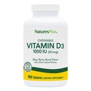 NaturesPlus Vitamin D3 (1000 IU) - 90 Kautabletten, Maui Berry Burst Flavor - Vegetarisch, Glutenfrei - 90 Servierungen