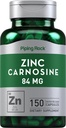 Piping Rock Zink Carnosine Ergänzung | 84mg | 150 Kapseln | Non-GMO, Glutenfrei