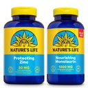 Nature's Life Nourishing Monolaurin 1000mg 250ct und Zinc Picolinate 30mg 250ct - Gut Health and Immune Support Supplements - Monolaurin aus Roh Coconuts, Chelat Zinc - 60-Day Garantie