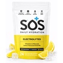 SOS Hydration Electrolyte Drink Mix – 24 Portionen, mit essentiellen Vitaminen – Low-Calorie, Zucker Niedrig, Keto-Friendly Hydration Supplement - Zitronen