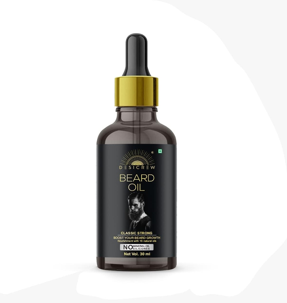 Klassisches Bart-Wachstumsöl - May Boost Sie Bart-Wachstumsöl-Noiurishment mit 16 Essebtial Naturals Öle in 30ml
