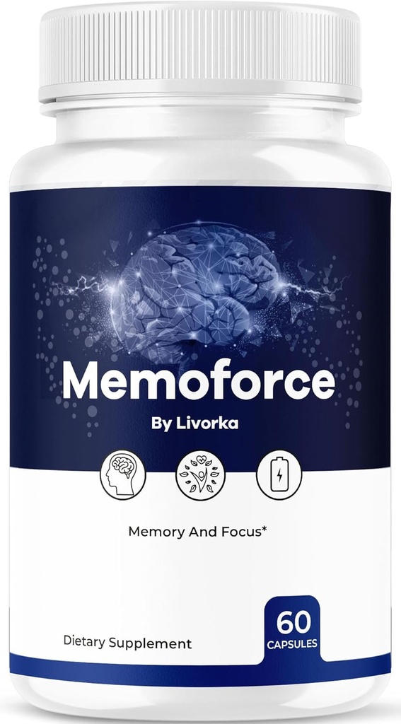 Supplément Cerveau de Memoforce - Pilules de Formule Premium de Memoforce officielle, Supplément Cerveau de Memo Force pour le mieux-être et la santé globale, Avis de Memoforce, 60 Capsules pour 1 mois