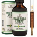 Double Wood Supplements Mullein Blatt Tropfen für Lunge, 2 FL OZ (60 Servierungen), unterstützt Lung & Respiratory Health (besser absorbiert als Kapseln)