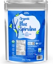 Ellie's Best Organic Blue Spirulina Powder Superfood Supplement - Odorless - 3LB Bulk - Vegan, Non GMO, Glutenfrei, Dairy-Free, Brilliant Blue Food Coloring - Pure Water Extracted