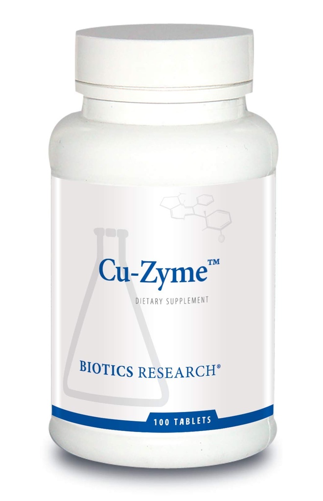 Biotics Research Cu-Zyme Essential Mineral Supplement, Energy Metabolism, Iron Absorption, Healthy Bones, Immune Function 100 Tablets