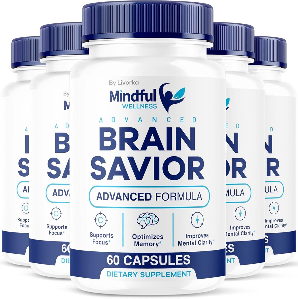 (5 Pack) Wellness Awareful Advanced Cerveau Saveur Capsules, pilules officielles de complément Wellness Awareful Wellness, capsules de soutien Wellness Awareful Formula Premium - Toutes pilules naturelles, 300 capsules pendant 5 mois
