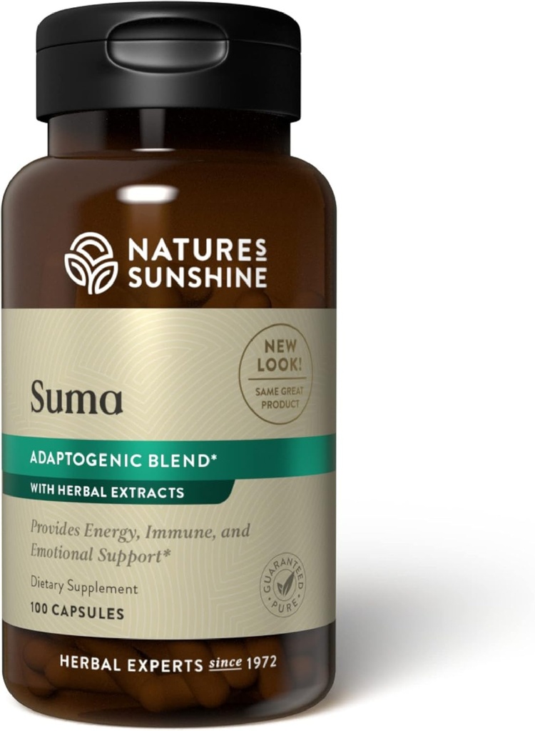 Nature's Sunshine Suma Combination, 100 Kapseln | Erhöht Energie und unterstützt das Immunsystem mit sechs leistungsstarken adaptogenen Kräutern