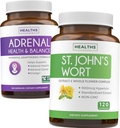 Adrenal & St. John's Wort (4-Month Supply) Mood Harmony Pack - Supporto surrenale con L-Tyrosine (120 capsule) & St. John Wort con Powerfil 900mcg Hypericin 500mg per Capsule (120 capsule)