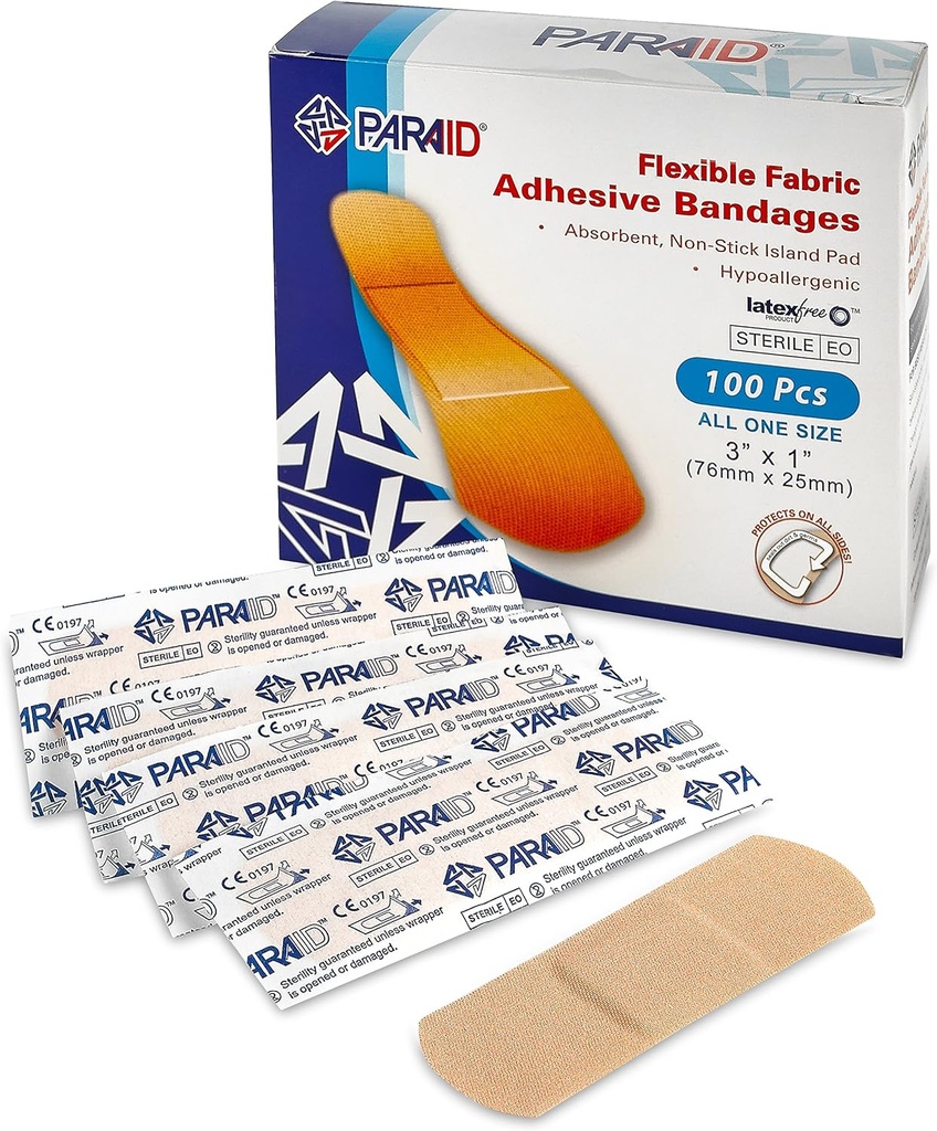 Flexible Stoffbandagen - Flex Stoffklebebänder Finger-Tip Bandagen Knuckles und Thumb Bandagen für Fingerpflege und zum Schutz von Wunden vor Infektion - (100 Count Box)