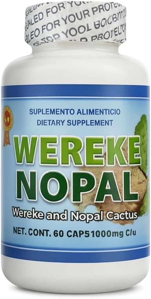 Wereke & Nopal Capsules – 60 Count (1000 mg Ogni) – Integratore naturale di erbe – Tradizionale Messicano Miscela – Supporta Totale Benessere & Equilibrio – by Lo + Natural