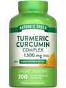 Nature's Truth Turmeric Curcumin Complex | 1500mg | 200 Kapseln | mit schwarzem Pfeffer Extrakt | Non-GMO & Gluten Kostenlose Ergänzung