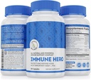 Supplément de soutien immunitaire pour l'héroïne - Vitamines du système immunitaire - Vitamine C, E, B6, Zinc, L-glutamine, Echinacea, Ail, Turcuma + Capsules de mûrier + Probiotiques pour la protection de la santé Gut, Vegan