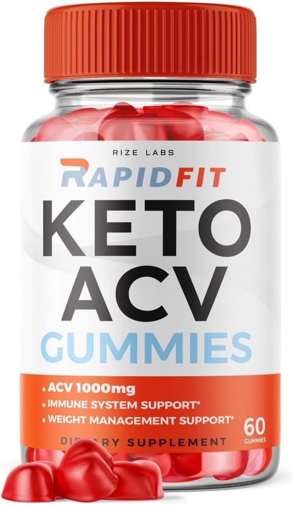 rize labs Rapid Fit Keto ACV Gummies per la perdita di peso avanzata con il supplemento di Aceto di Sidro di Mela Gomitas Extra Forza Grassa (60 Gummies)