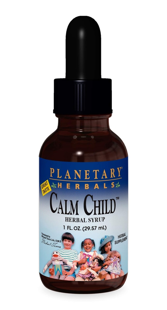 Planetary Herbals Calm Child 2,5 ml soutient l'attention calmée concentrée - 1 oz fluide