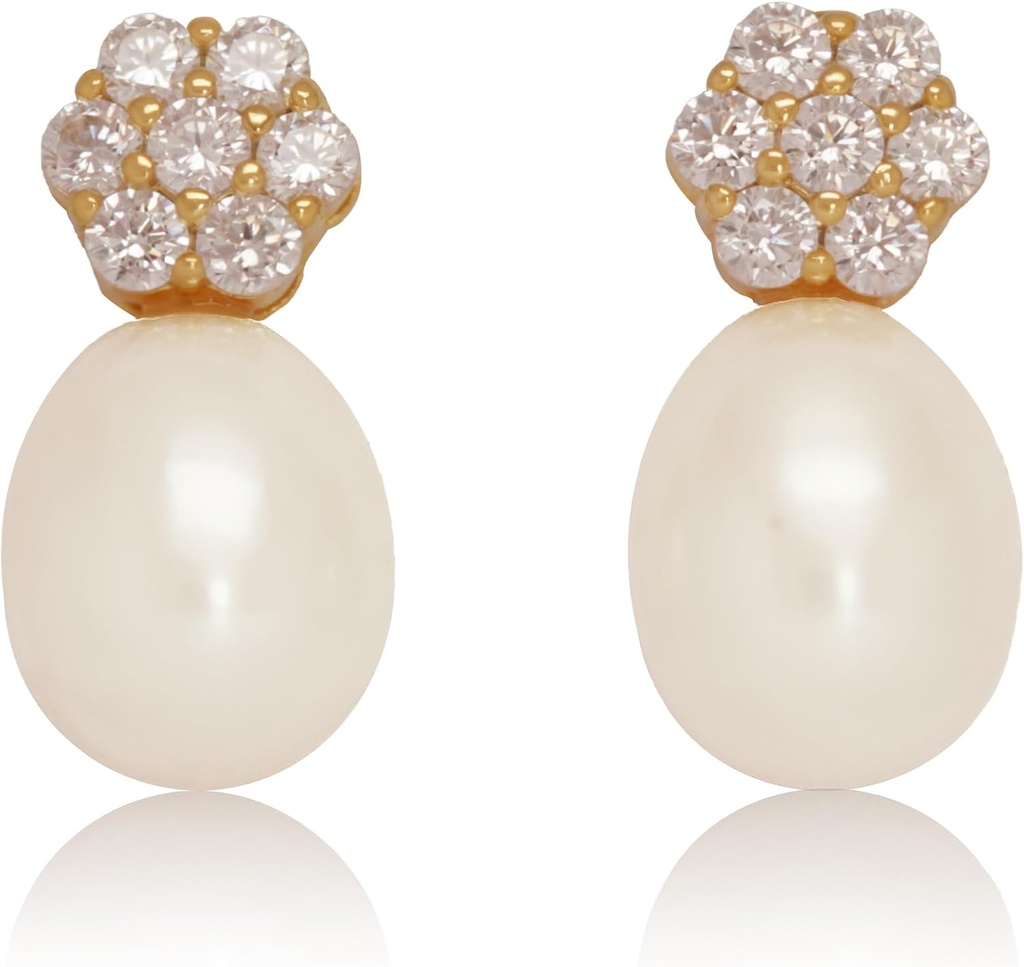 Boucles d'oreilles 18K plaquées or Sterling Argent Sterling Rose