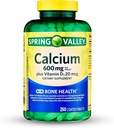 Supplemento-Calcium di calcio di primavera-Valle 600 mg con vitamina d3 per più forte Bone Salute-250 compresse