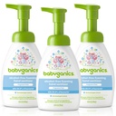 Babyganics Alkoholfrei Foaming Hand Sanitizer, Pump Bottle, Fragrance Free, 8.45 oz, 3 Pack