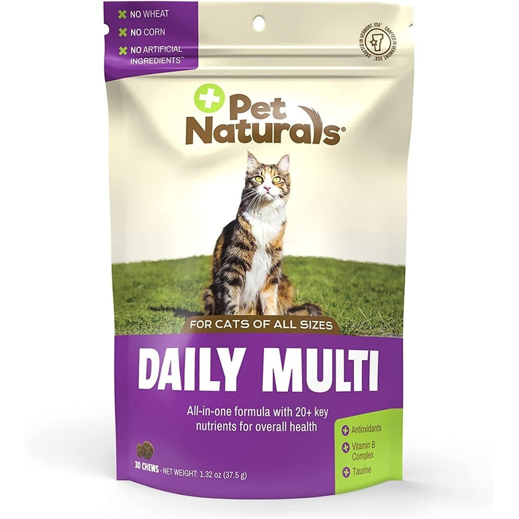 Pet Naturals Daily Multivitamin für Katzen mit Biotin, Taurine und Arginin, 30 Fisch-Flamoured Chews