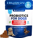 Probiotici per cani - Support Gut Health, Itchy Skin, Allergies, Immunità, Yeast Balance - Probiotici per cani e enzimi digestivi con prebiotici - Ridurre diarrea, Gas - 70 Cuciture probiotiche per cani