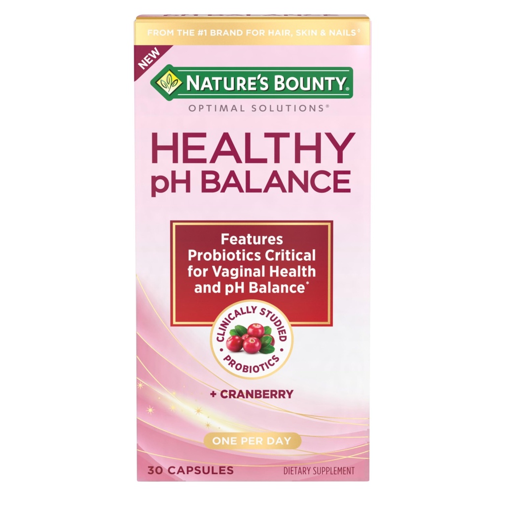 Natur Bounty Probiotika für Frauen, Vaginal Probiotika für gesunde pH-Balance, 2 Milliarden CFU, klinisch untersuchte Stämme, optimale Lösungen pH-Balance-Pillen, 30 Vegetarische Kapseln