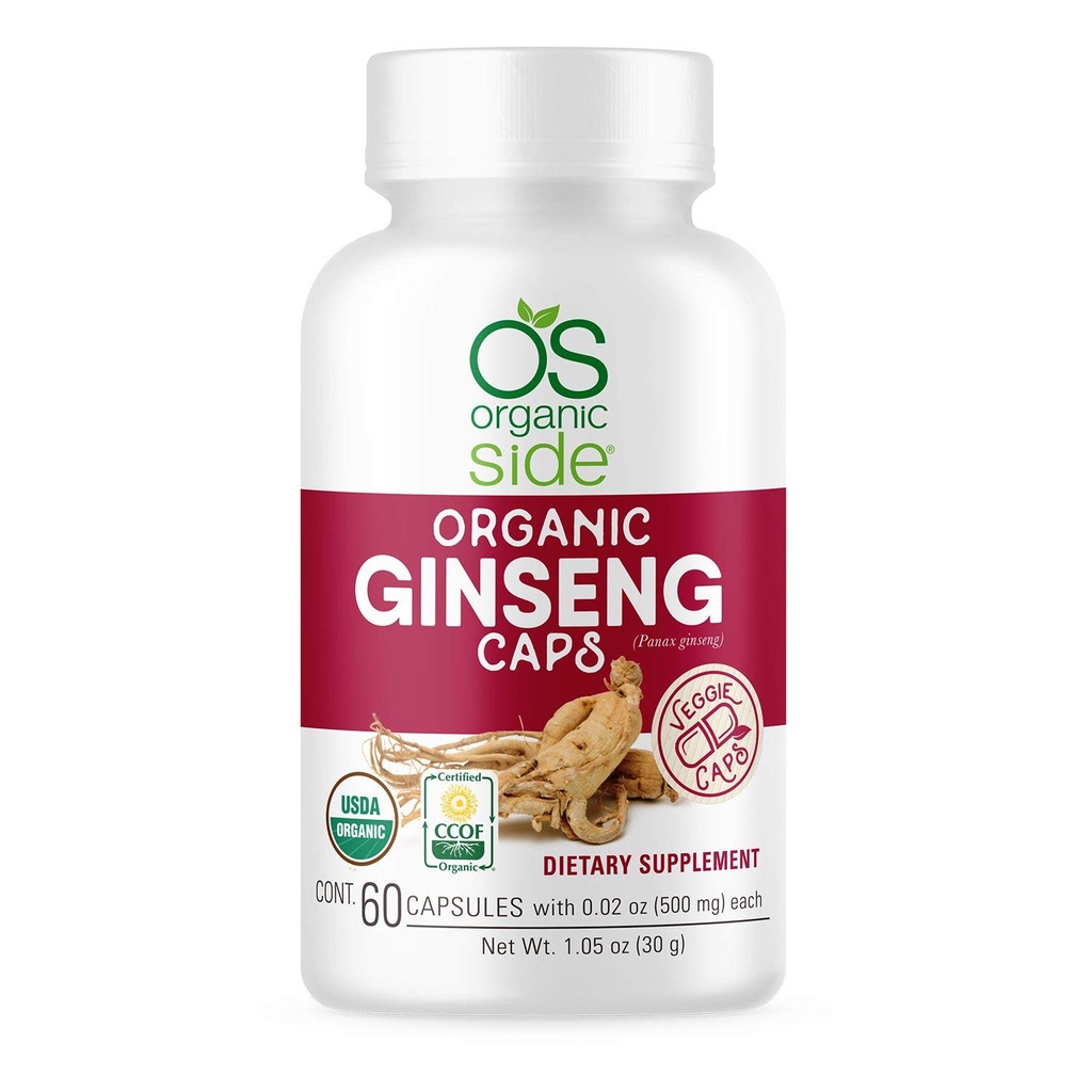 | Ginseng 60 Kapseln | Adaptogen für Stress-Relief, Energie-Boost, Immununterstützung | Zertifiziert USDA Organic, Non-GMO, Vegan Ergänzung für natürliches Wellness
