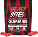 BITES DE BEST - Gommies infusées de créatine - 5g Creapure Creatine Monohydrate par portion - NSF certifié pour le sport - 30 portions