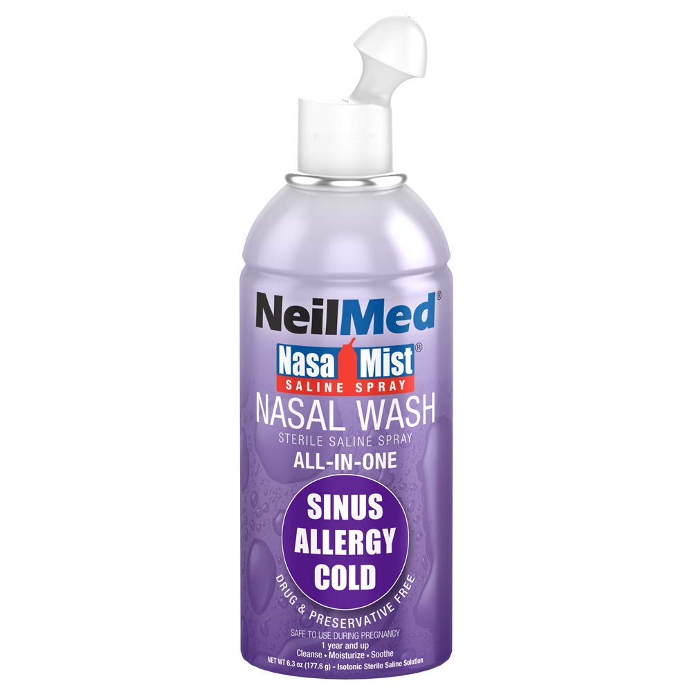 NeilMed NasaMist Tutti in uno spray Saline multiuso, 6.3 Fl Oz