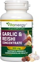 Capsules d'ail et de reishi - Santé cardiovasculaire et soutien immunitaire - Extrait d'ampoules entières, sans arrière-goût - 120 capsules véganes