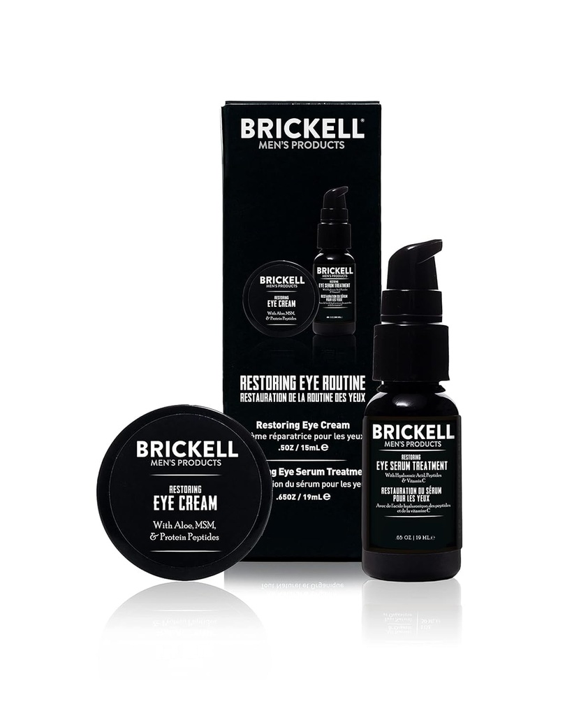 Mattell Men's Ripristino della routine degli occhi per gli uomini, la crema dell'occhio e il siero per gli uomini, naturale e organico, non profumato, la cura della pelle degli uomini