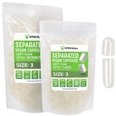 XPRS Nutra Vegan Größe 3 Getrennte Kapseln- 1000 Count Premium Leere Kapseln Getrennt in Taschen - Klare leere Kapseln - Pillen für DIY Ergänzung Füllung