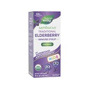 Sciroppo Immune Tradizionale Sambucus Elderberry per Età 1+, Supporto Immune Tradizionale*, Supporto Antiossidante*, Estratto di Mirtillo Nero, Organico Certificato USDA, 4 Fl Oz
