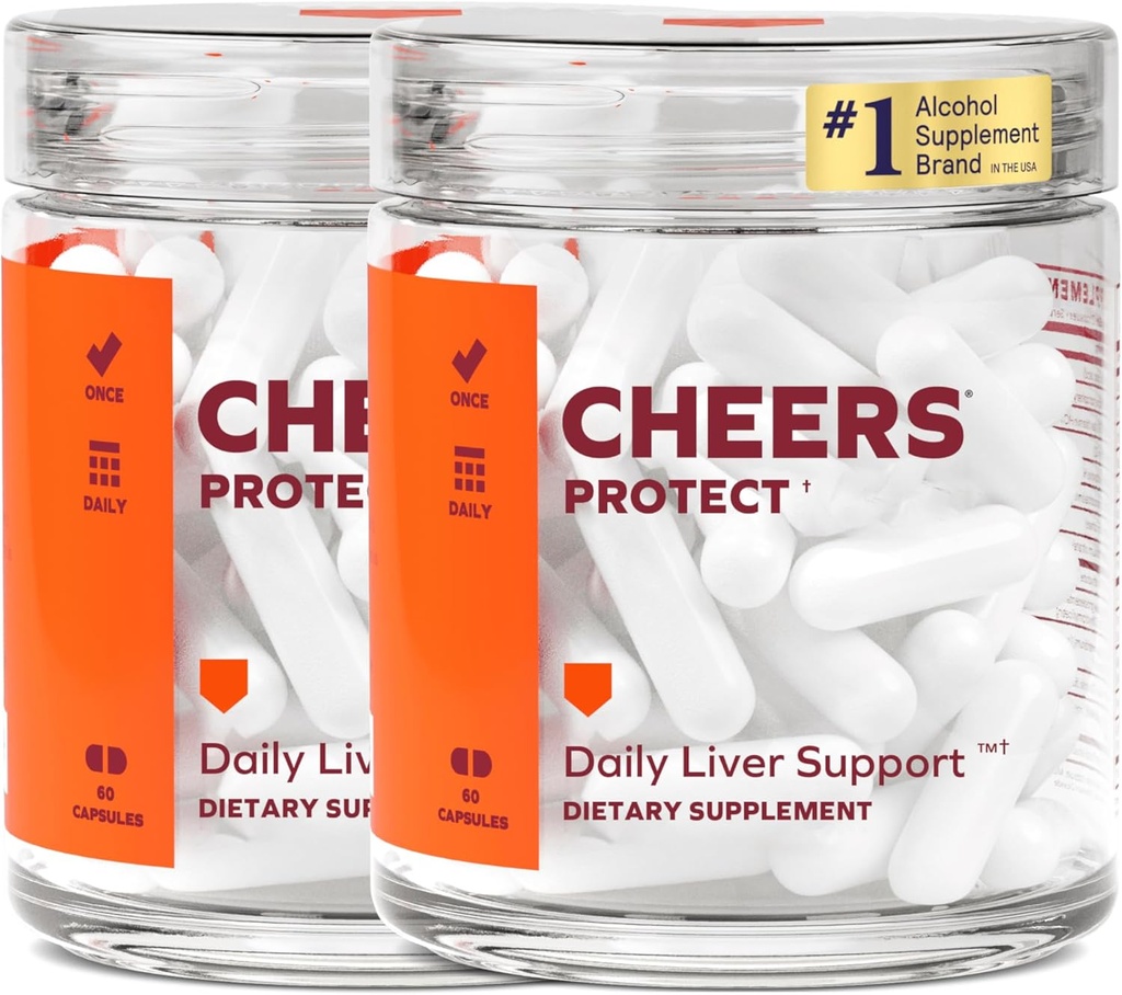Santé Protégez le foie quotidien pour les buveurs avec L-Cysteine + DHM. Augmentez les niveaux de glutathion. 60 doses de Cysteine, Dihydromyricétine, Thistle de lait, Prickly Pear, B-Vitamines, Ginger